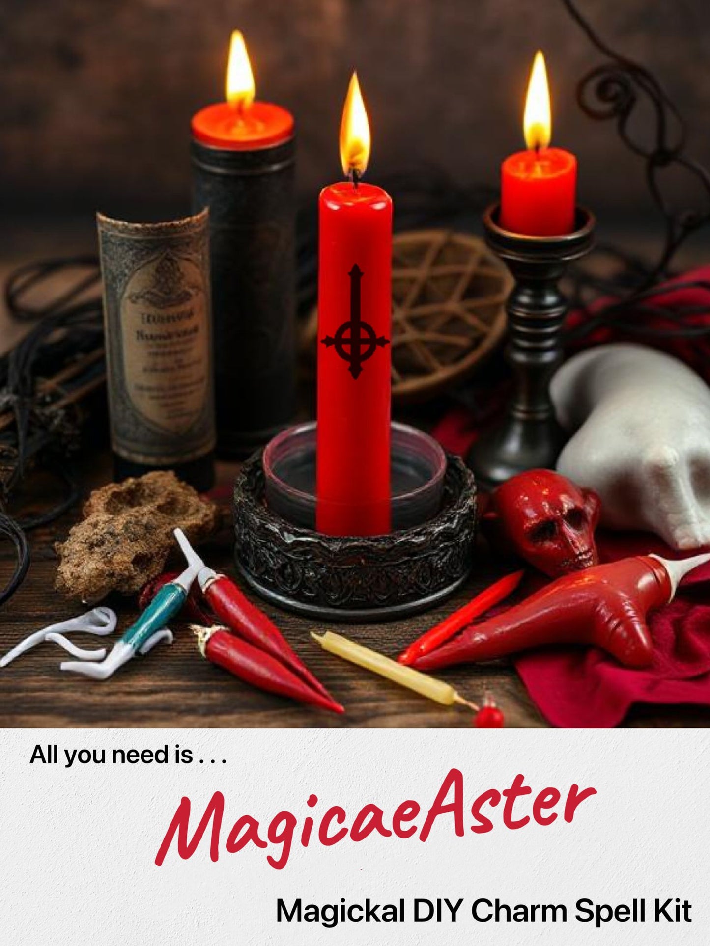 Magickal (Do-It-Yourself) Charm & Lust Spell Kit