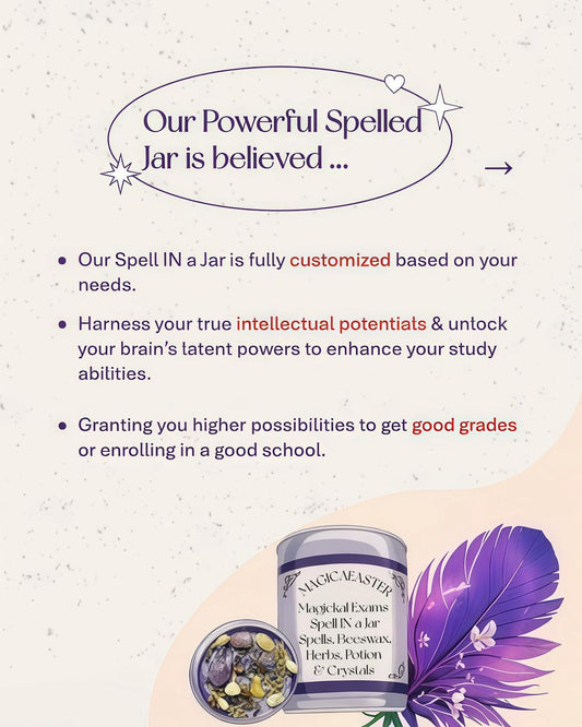 Magickal Exams Spell IN a Jar