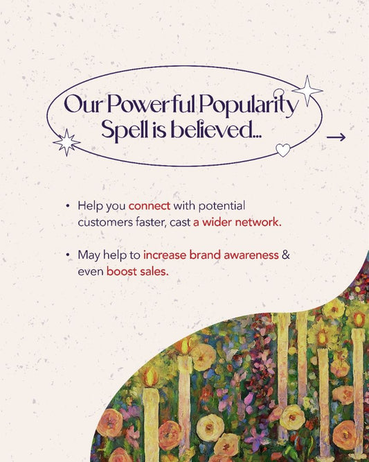 Magickal Popularity & Fame Charm Spell