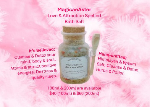 Magick Love and Attraction Spelled Bath Salt