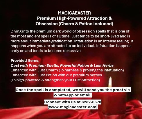 Magickal Premium High-Powered Attraction & Obsession (Charm & Potion Included)