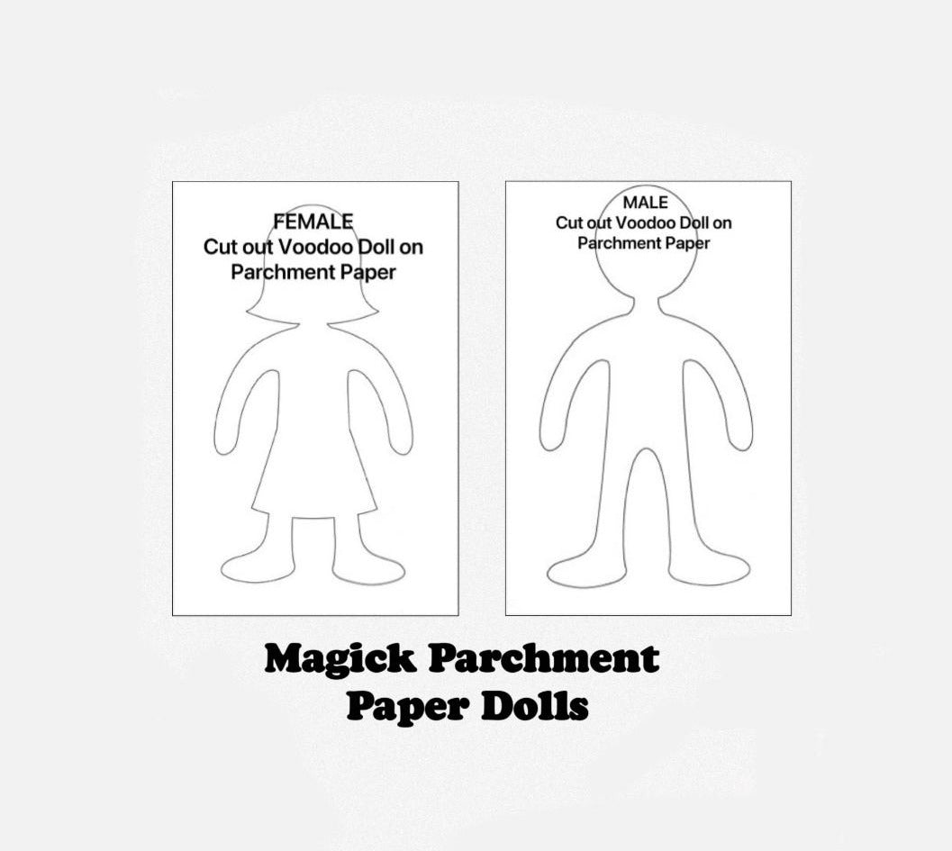 Magick Parchment Paper Voodoo Dolls