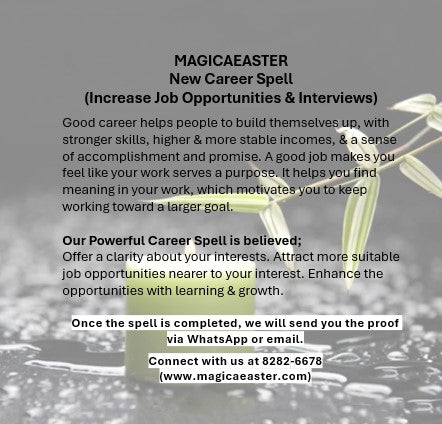 Magickal New Career Spell (Increase Job Opportunities & Interviews)